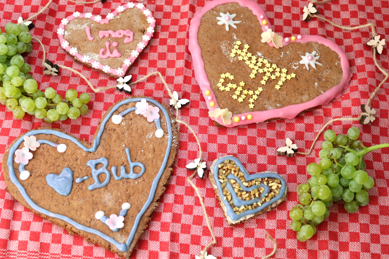 Oktoberfest Zeit Vegane Lebkuchenherzen Schurzentragerin